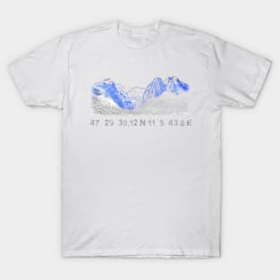 Garmisch-Partenkirchen mit GPS-Koordinaten T-Shirt